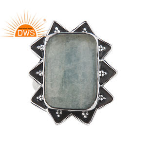 อินเดียธรรมชาติพลอยสีม่วงผู้ผลิตแหวน925เงินสเตอร์ลิงโบราณออกแบบแหวนเครื่องประดับผู้ผลิต - Product Image 1