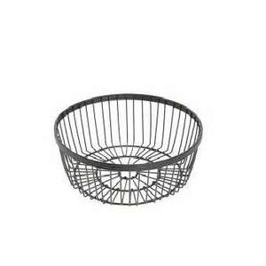 Bonita Venta de cesta de frutas de Material de hierro negro para el hogar, cocina, cestas de almacenamiento de alambre de Metal decorativas, precio bajo - Product Image 2