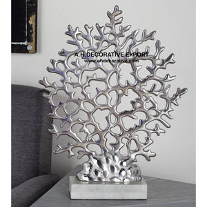 Escultura de Metal de diseñador decorativo de árbol de Coral fundido de aluminio pulido brillante para decoración del hogar - Product Image 2