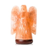 Lampe de sel de l'Himalaya en forme d'ange bio, écologique, décoration d'intérieur, technique de sculpture, artisanat naturel, rose Alam