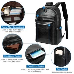 High on Demand Latest Genuine PU Leather Waterproof <b>Backpack</b> for <b>Men</b> & Women with Custom Packaging - Product Image 3