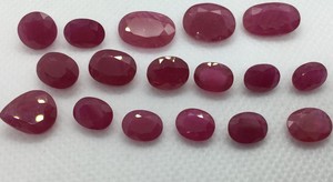 Pierres précieuses en vrac chauffées de haute qualité naturelles 1-3 carats Mozambique rubis rouge profond coupe ovale pour la fabrication de bagues et de pendentifs - Product Image 3