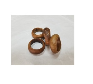 Juego de anillos de madera para servilletas, soporte para artesanías, conjunto de anillos de madera con 8 servilletas decorativas y pulido - Product Image 3