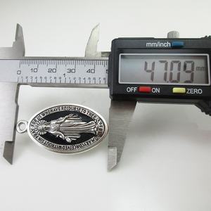 Miraculous Medaille oval in antike silber metall blau emaille H4.5cm - Product Image 4