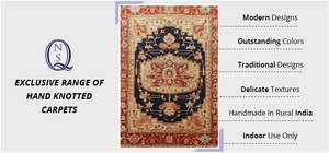 Elegant Modern Wool/Silk Hand Knotted Tibetan Design Carpet Indian Manufacturer's <b>Area</b> <b>Rugs</b> & <b>Sets</b> for Home or Prayer Use - Product Image 2
