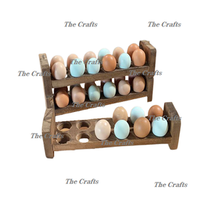 Wooden <b>Egg</b> <b>Storage</b> Serving Tray With Handle Home Hotel And Restaurant Kitchenware Tools <b>Egg</b> Tray Holder In India - Product Image 4