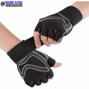 Guantes de levantamiento de pesas para hombre y mujer, manoplas de gimnasio para entrenamiento, con soporte para muñeca, antideslizante, protección total de Palma, venta al por mayor - Product Image 2