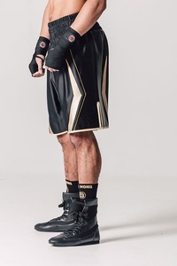 MENS LUXURY <b>BLACK</b> SATIN and SNAKESKIN BOXING SHORTS LATEST DESIGN CUSTOM MADE MMA SHORT for MEN - Product Image 3