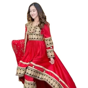 Elegantes Banjara Tribal ethnisches Vintage Kuchi Kleid, afghanisches/pakistani sches Kuchi Party traditionelles mehrfarbiges Kleid Kochi Kleid