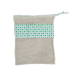 Sac en filet biodégradable et écologique en chanvre et coton avec cordon de serrage pour savon de douche, idéal pour l'été - Product Image 3