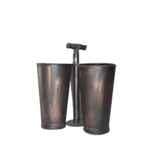 Vase à fleurs martelées en métal de style moderne, 80mm, de haute qualité, pour fêtes de mariage, promo à prix réglable - Product Image 1