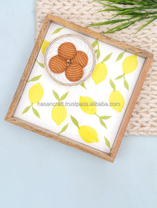 Venta caliente de tamaño personalizado hecho a mano bandeja de madera de alta calidad excelente diseño ecológico para el hogar restaurante servicio de comida - Product Image 3