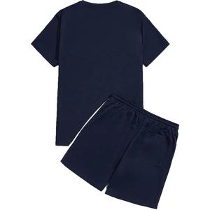 ผู้ชายStreetwearชุดสั้นเสื้อยืดกางเกงขาสั้นคุณภาพสูง 2 ชิ้นที่กําหนดเองผู้หญิงผู้ชายUnisexชุดเหงื่อOEMฤดูร้อนเสื้อผ้า - Product Image 2