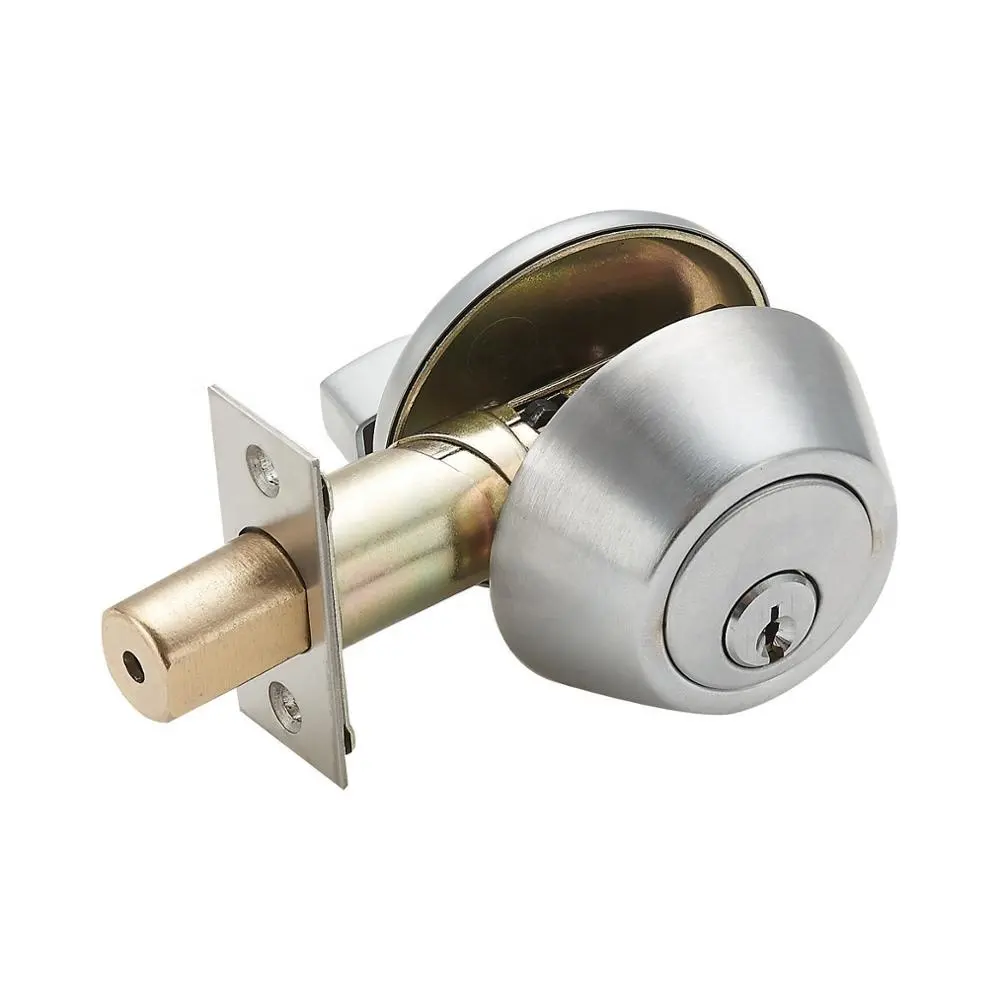 American style stainless steel 304 entry knob single cylinder with key control deadbolt door lock commerical deabolt lock