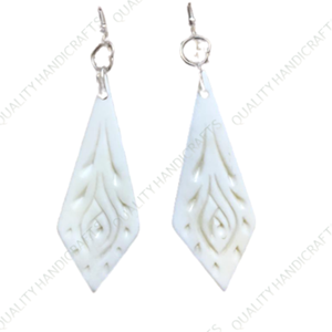 Pendientes hechos a mano de hueso de búhos para mujer, joyería de moda de la India, artesanías de alta calidad - Product Image 1
