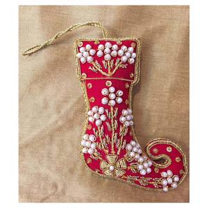 Exclusive Zari Beaded Tree Hanging High Quality Christmas Ornament - Product Image 1