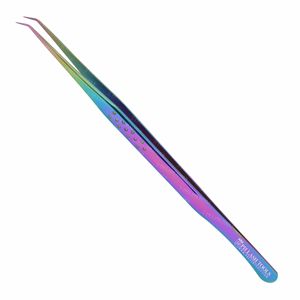 New Arrival Slim Str 6mm 45deg Eyelash Extension Tweezer in Multi Color Private Label, New Model Stainless Steel Eyelash Tweezer - Product Image 4