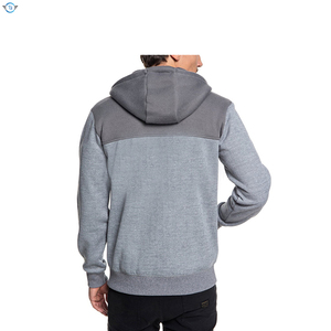 Pull-over de sport pour hommes, sweat à capuche de couleur unie, tissu français, imprimé en 3D, broderie à glissière, sweats d'hiver doux, vente en gros - Product Image 2