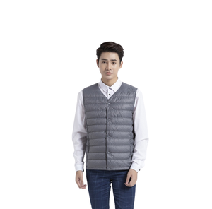 Chaleco sin mangas con cuello de pico profundo para hombre, material de plumón de pato, ligero, precio más barato, novedad de 90/10 - Product Image 1