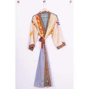 Kimono Vintage para Mujer, Bata de Seda, Vestido Largo para Playa con Características de Ropa de Dormir, Túnica India, Transpirable para Verano, Primavera y Otoño - Product Image 1