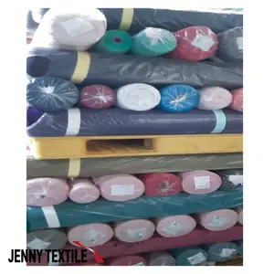 2020 Jaar Gemaakt In Korea Autaire Stoffen Textiel Vlakte Geverfd 280G/Yd Voorraad Veel Stoffen Textiel Polyester Spandex materiaal