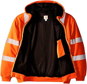 Ropa de trabajo personalizada para hombre, cárdigan de algodón con capucha y cremallera, fluorescente, el más vendido - Product Image 5