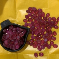 Pierres synthétiques ovales de 8x10 mm, rubis rouge créé en laboratoire, facettées, en verre, certifiées IGI, qualité AAAA, 3,75 carats
