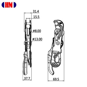 Descenso Manual de seguridad para escalada de aluminio - Product Image 5