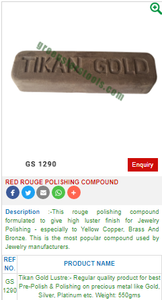 Essential Red Rouge Pulido Compuesto GS 1290 Herramientas y equipos de joyería para joyeros - Product Image 2