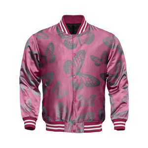 Custom Made Lightweight Satin Nylon Polyester Leather Sheep Breathable <b>Men's</b> Baseball Bomber <b>Jacket</b> Plus Size for <b>Summer</b> Winter - Product Image 4