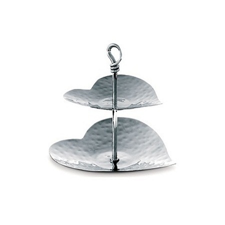 BetterJonny Set Di 4 Colonnine Per Alzata, Metallo, Oro E Argento, Alte 13,5 Cm, Per Torte A Più Piani - Per Matrimoni E Feste - 2
