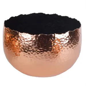 Hammered copper planter pot