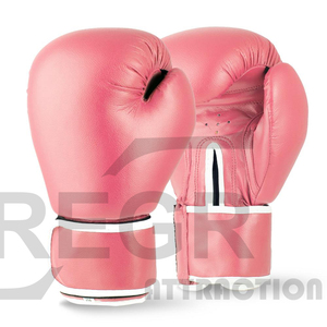 Fashion PU Leather Boxing <b>Gloves</b> for Training Martial Arts New Black Red OEM Logo Thai Color Material Adults People Origin <b>Type</b> - Product Image 2