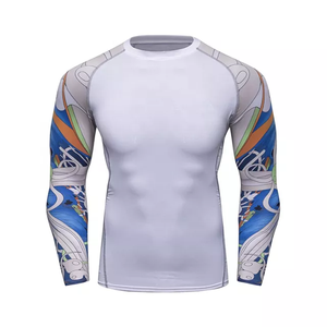 Camiseta de secado rápido para hombre, ropa deportiva Rashguard para gimnasio, camiseta de compresión para correr, Camiseta deportiva, protector contra sarpullido - Product Image 1