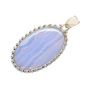 Elegante colgante de piedras preciosas de ágata de plata 925 pura para mujer, colgantes y dijes de joyería fina, proveedor y exportador - Product Image 1