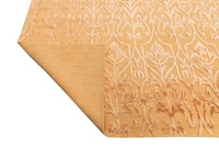 Tapis moderne en boucle de soie et laine jacquard brodé fait main, personnalisé, couleur terre cuite, écologique, résistant aux taches et antidérapant