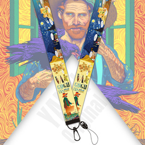 Nuovo Top Quality Van Gogh <span class=keywords><strong>notte</strong></span> <span class=keywords><strong>stellata</strong></span> Breakaway sublimazione portachiavi cordino per chiavi titolare della carta d'identità - Product Image 2