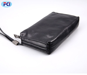 Pochette en cuir souple pour homme, mini sac à main rétro décontracté, Long portefeuille avec première couche en cuir pour téléphone portable, sac à main vintage - Product Image 5