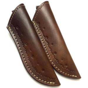 Lot de 2 étuis en cuir grainé de qualité supérieure pour couteaux à lame fixe - Product Image 1