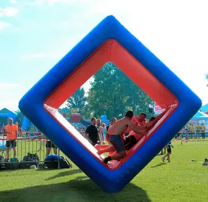 3x3x3meter Inflatable Flip It games for adults Air tight Inflatable square rolling team building games