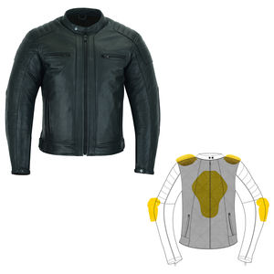 Stylish Men's Cowhide Leather Jacket with Quilted Design Windproof Sportswear for <b>Prime</b> Protection Customizable Motorbike Jacket - Product Image 1