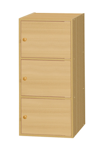 ตู้เก็บไม้3ประตู3ชั้นทำจากไม้100% ทนทานอเนกประสงค์สำหรับห้องนอนห้องนั่งเล่น1603โรงแรม - Product Image 2