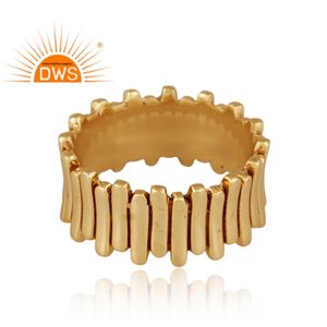 Anillo de boda Natural de alta calidad, hecho a mano, chapado en oro de 18k, venta al por mayor, anillos de banda de moda - Product Image 2