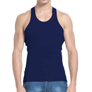 Débardeur en tissu respirant pour hommes, top simple d'entraînement, vente en gros - Product Image 2