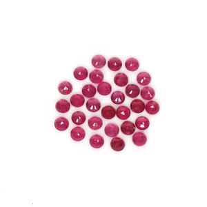 Vidrio rubí facetado redondo de 5mm sueltas piedras preciosas de cristal de rubí facetado redondo piedras preciosas para joyería - Product Image 5