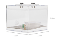 Formicarium en plastique transparent écologique pour fourmis, boîte à fourmis en béton, 7,6x7,6x6,3 cm