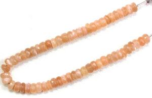 ลูกปัดมูนสโตนสีพีชธรรมชาติทรงรอนเดลเหลี่ยมเพชรพลอย ขนาด 6 มม. ความยาว 7 นิ้ว สำหรับทำเครื่องประดับ ได้รับการรับรองจากผู้ที่สาม - Product Image 6