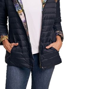 Chaquetas Acolchadas de Invierno para Mujer con Cierre de Cremallera y Botones, Diseño Estampado, Forro de Spandex, Relleno de Algodón Transpirable, Capucha Tejida - Product Image 6