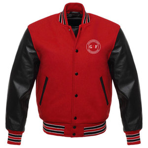 GAF แจ็คเก็ตตัวแทนที่กําหนดเองหนังแขนยาว Chenille เย็บปักถักร้อยแพทช์โลโก้แจ็คเก็ตเบสบอลสําหรับผู้ชาย - Product Image 2