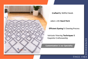 Vente chaude Taille personnalisée Tapis marocains faits à la main Rectangle Brodé Laine Coton Tapis Cuisine Pique-Nique Prix compétitif - Product Image 6